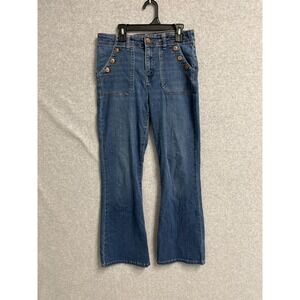 Happily Grey Jeans Womens 7/28 Blue Denim Medium‎ Wash Everyday Wear Bootcut Leg